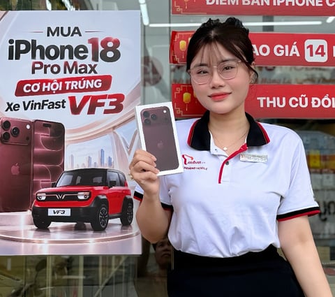 Mua iPhone 18 Pro tại Minh Hoàng Mobile cơ hội trúng xe VinFast VF3