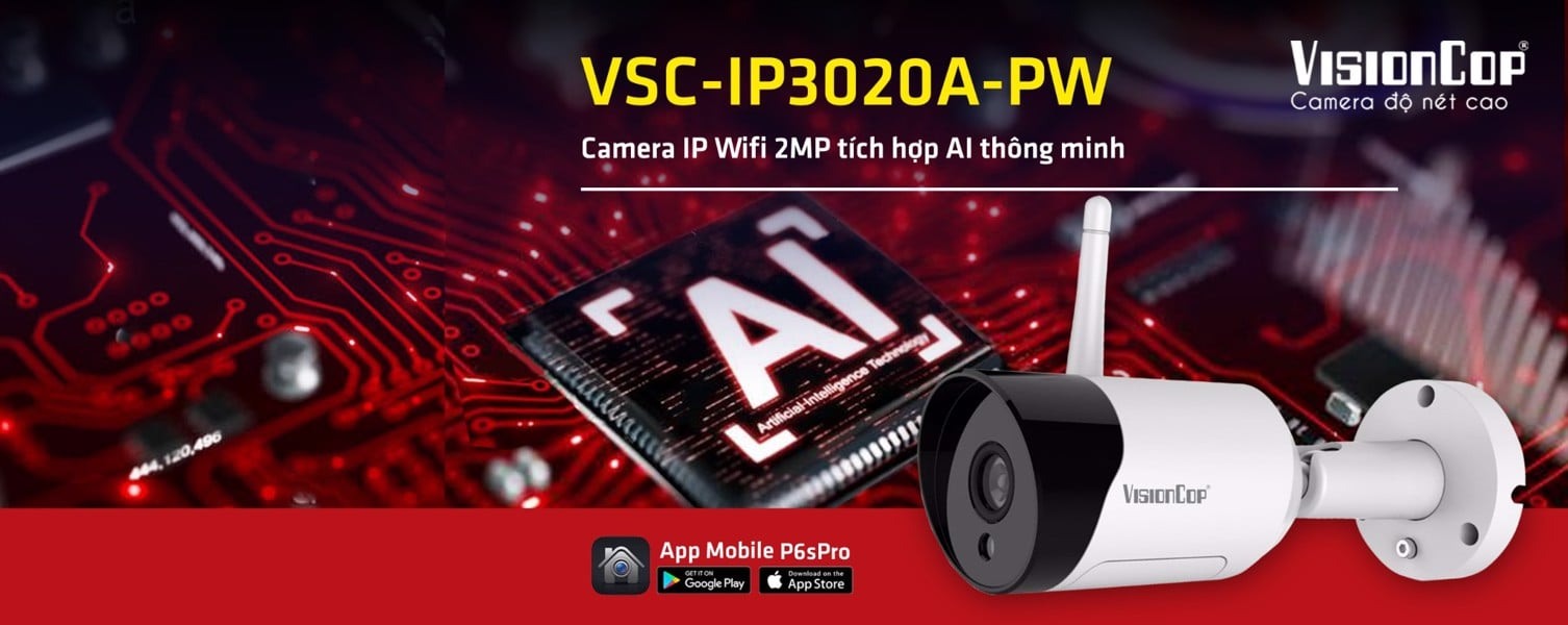 Camera IP Wifi 2MP tích hợp AI thông minh
