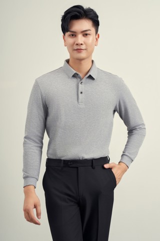 Áo phông nam dài tay May10 mã 140122483 GHI Áo phông nam dài tay May10 mã 140122483 GHI