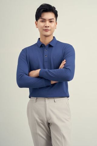 Áo phông nam dài tay May10 mã 140122483 NAVY Áo phông nam dài tay May10 mã 140122483 NAVY