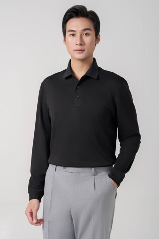 Áo phông nam dài tay May10 mã 140125241FL BLACK Áo phông nam dài tay May10 mã 140125241FL BLACK