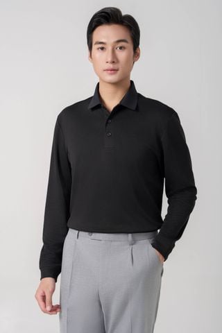 Áo phông nam dài tay May10 mã 140125241FL BLACK Áo phông nam dài tay May10 mã 140125241FL BLACK