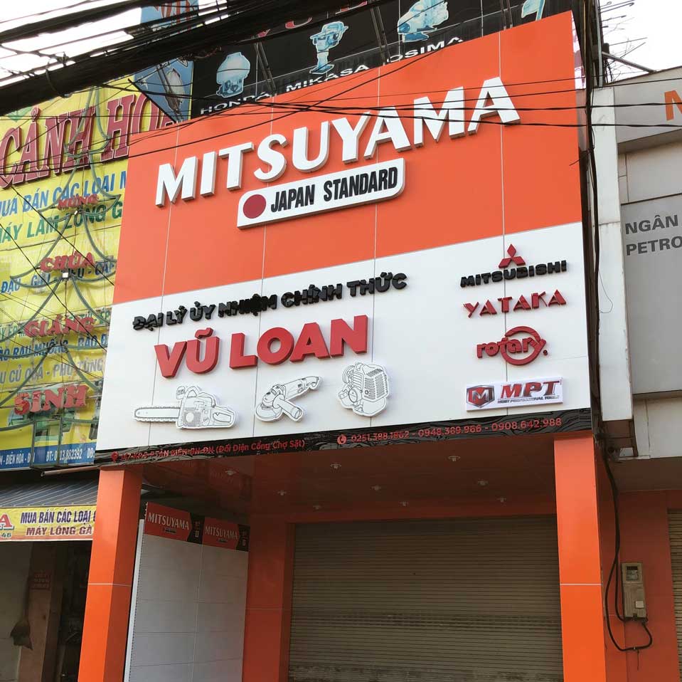 Thi công bảng hiệu - chữ nổi, showroom