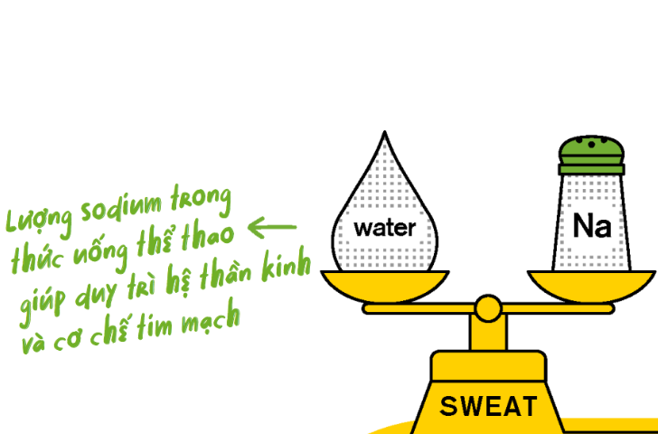 Để giữ cơ thể cân bằng, cần bù thành phần trong mồ hôi