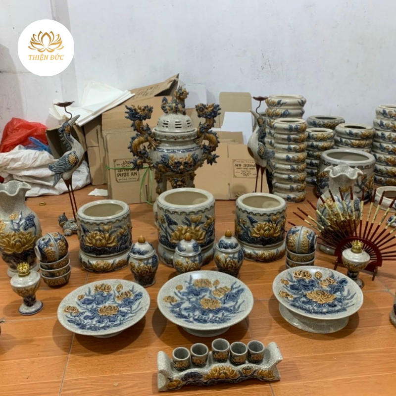 Bộ Đồ Thờ Gốm Bát Tràng