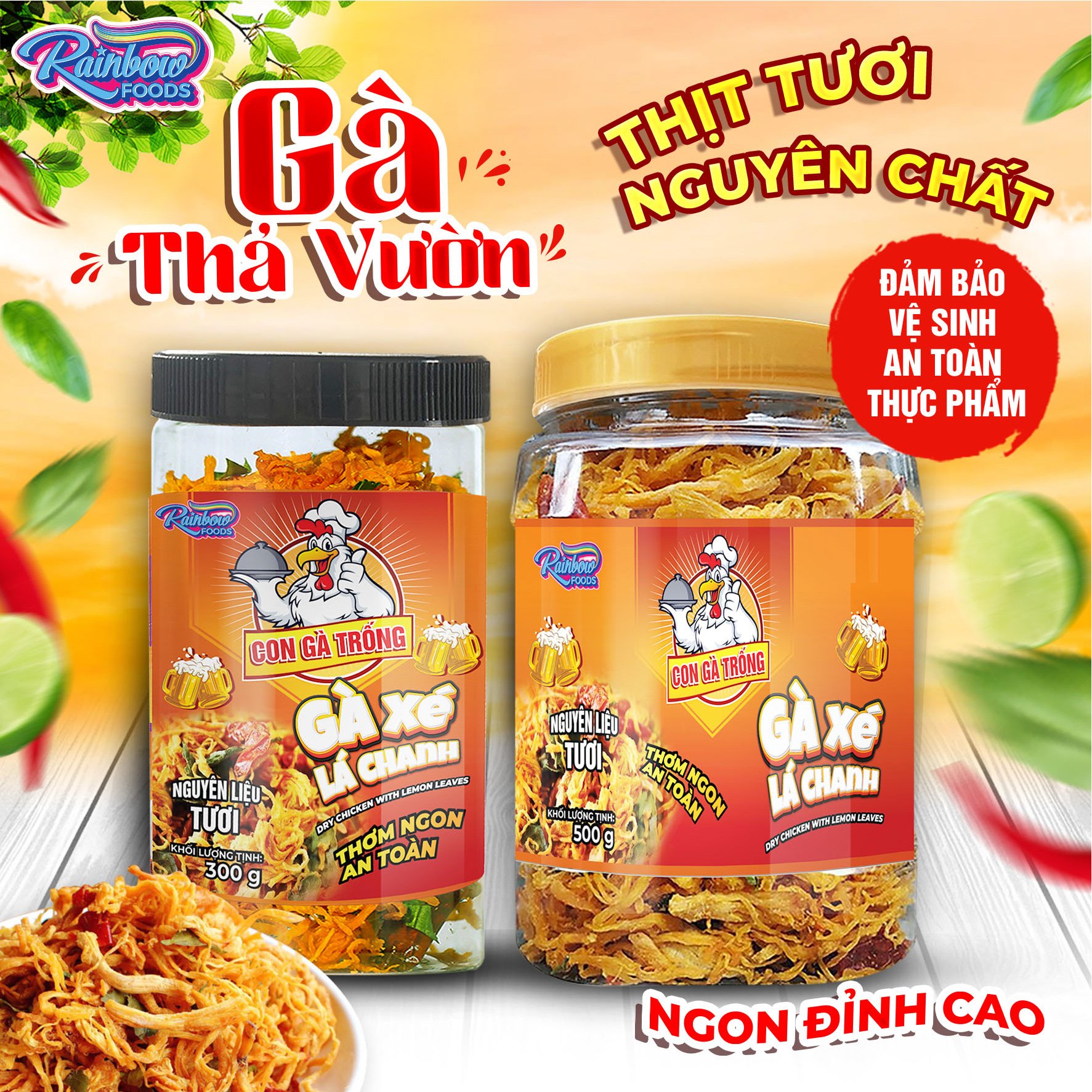 Gà Xé Lá Chanh