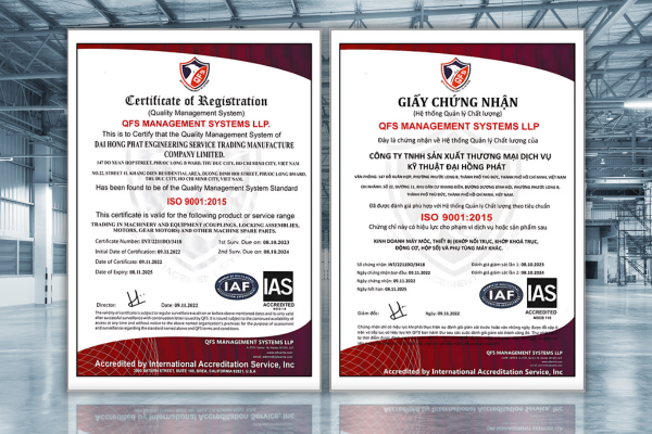 Certified ISO 9001:2015 Quality Management System