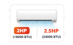 2HP 18000 BTU và 2.5HP 24000 BTU