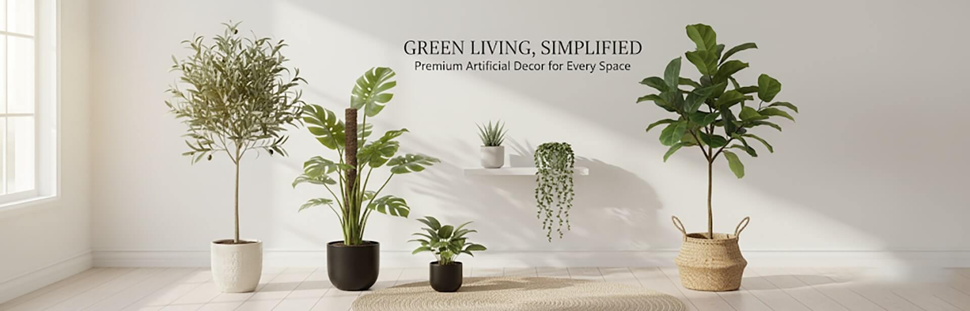 Cây cảnh giả trang trí - Banner