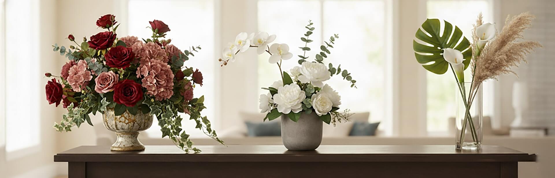 bình hoa cắm sẵn - Banner