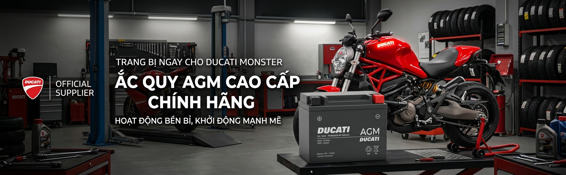 Ắc Quy Xe Ducati chính hãng - Ắc Quy Phước Châu