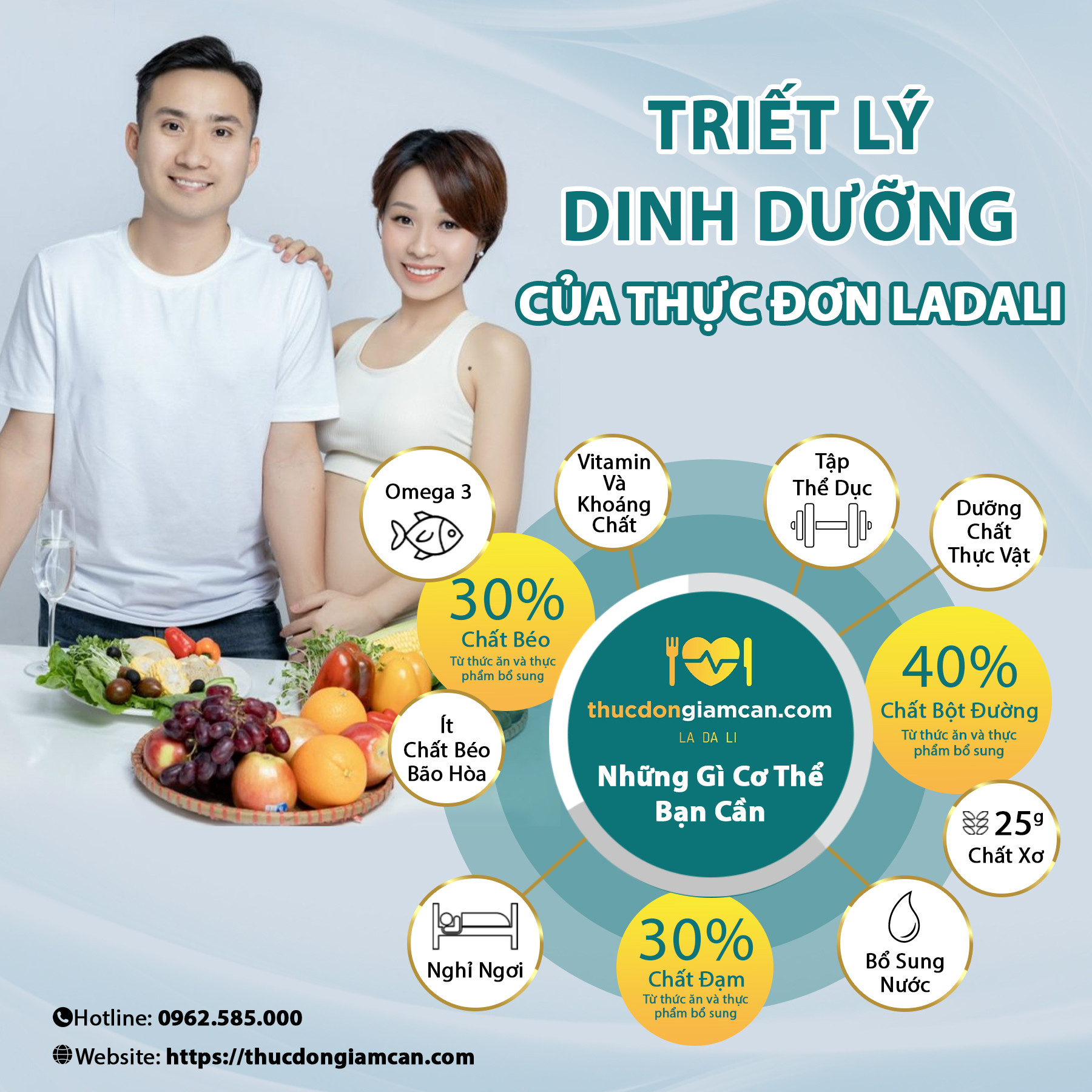 Thực đơn giảm cân khoa học Ladali