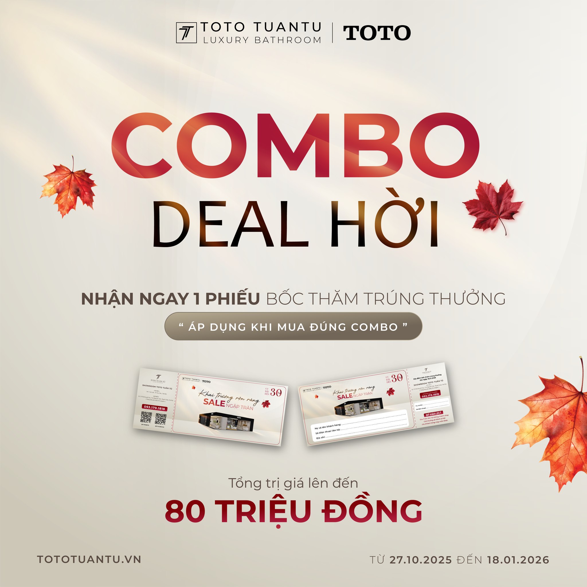 Combo thiết bị vệ sinh toto 2025