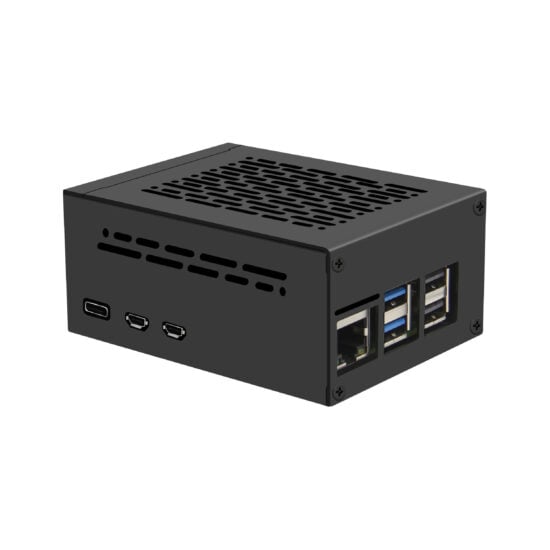 Vỏ kim loại Raspberry Pi 5 gắn Adapter PCIe và Active Cooler