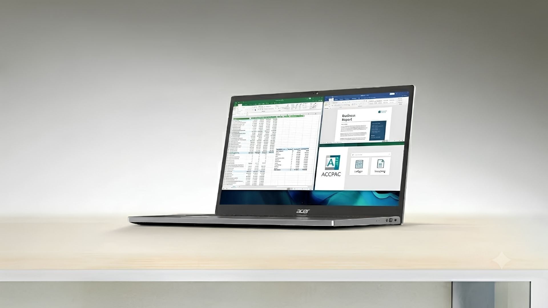 Hiệu năng mạnh mẽ chuẩn laptop văn phòng Acer, xử lý mượt mà số liệu