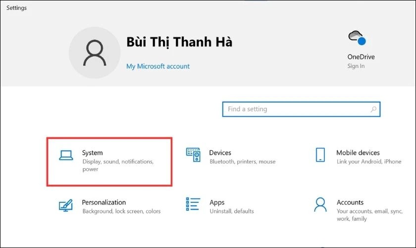 Kiểm tra cài đặt Output