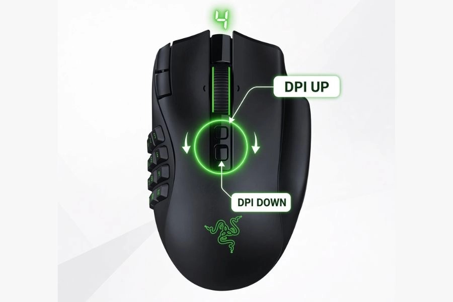 Chỉnh DPI trên chuột bằng nút bấm trực tiếp