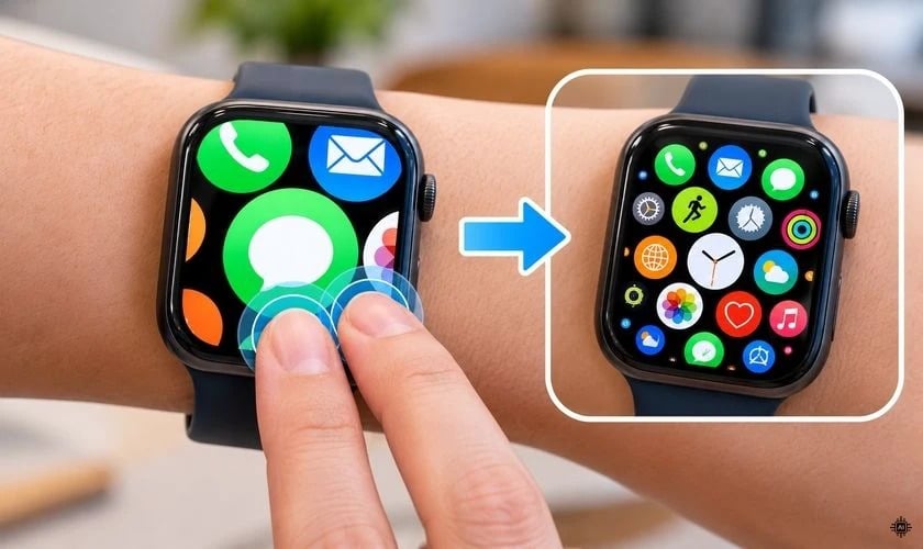 Cách sửa lỗi Apple Watch bị phóng to màn hình