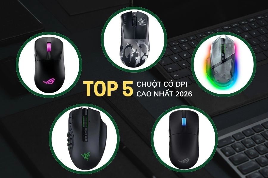 So sánh nhanh Top 5 chuột có DPI cao nhất 2026