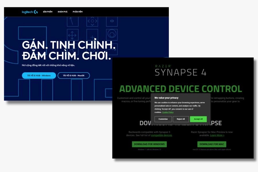 Tùy chỉnh chi tiết DPI qua phần mềm quản lý của hãng