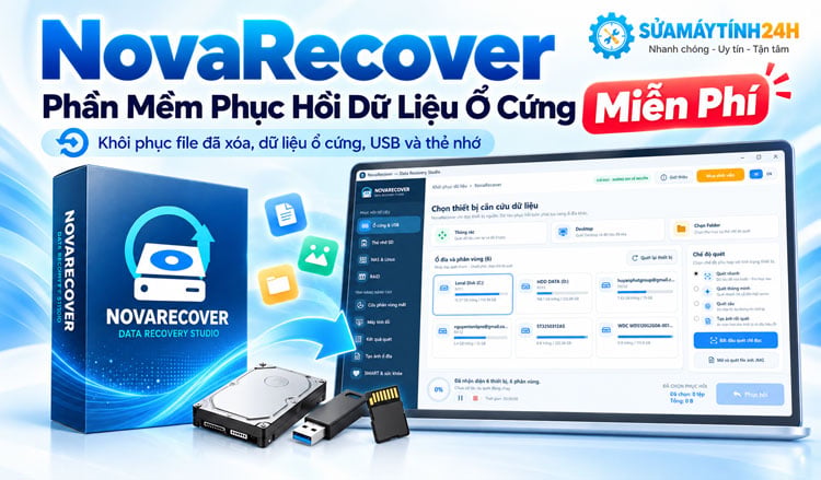 NovaRecover Phần Mềm Phục Hồi Dữ Liệu Miễn Phí