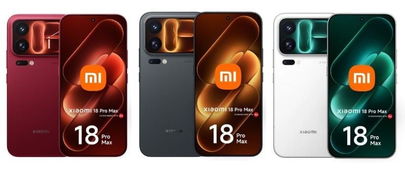 3 màu của Xiaomi 18 Pro series