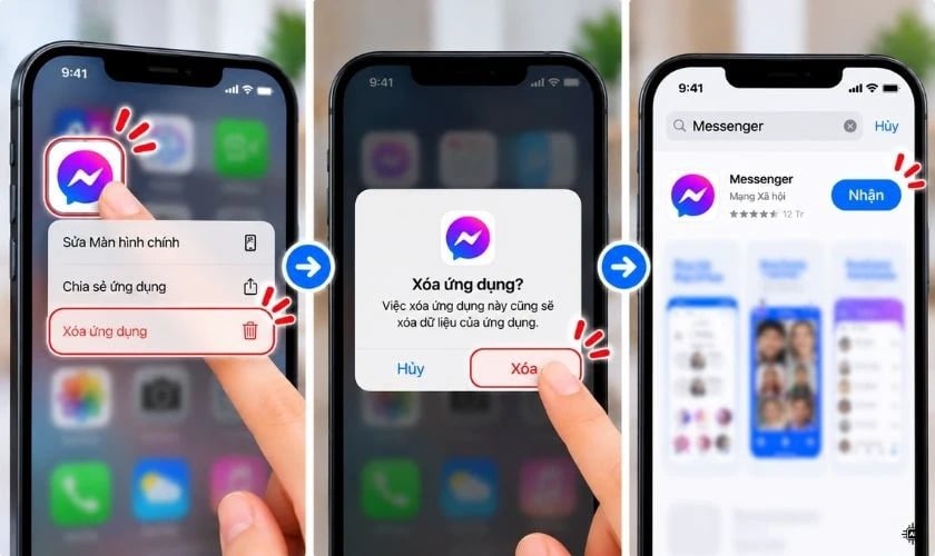 Gỡ và cài đặt lại Messenger
