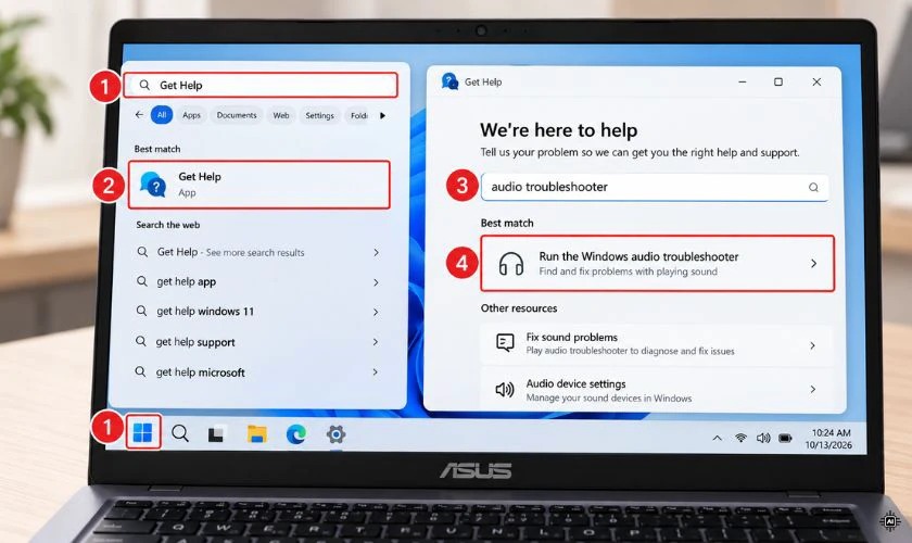 Chạy Audio Troubleshooter