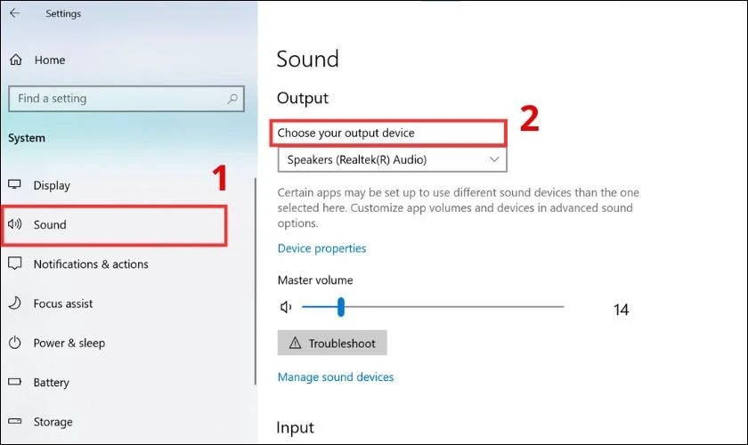 Choose your output device