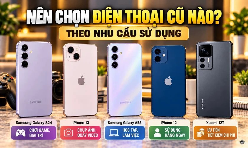 Nên chọn điện thoại cũ nào theo nhu cầu sử dụng?