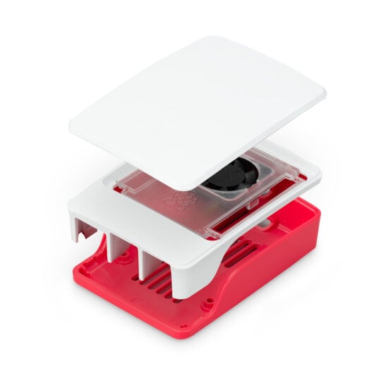 Vỏ nhựa Chính hãng Raspberry Pi 5 - Màu Đỏ Trắng