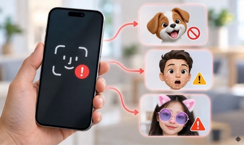 Nếu lỗi nằm ở hệ thống TrueDepth, Animoji cũng có thể bị ảnh hưởng