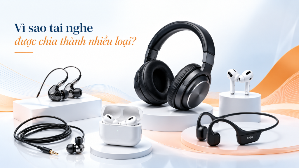 Vì sao tai nghe được chia thành nhiều loại?