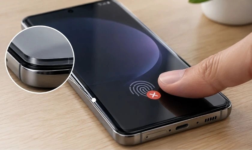 Thay màn hình Samsung xong vân tay không nhận do đâu?