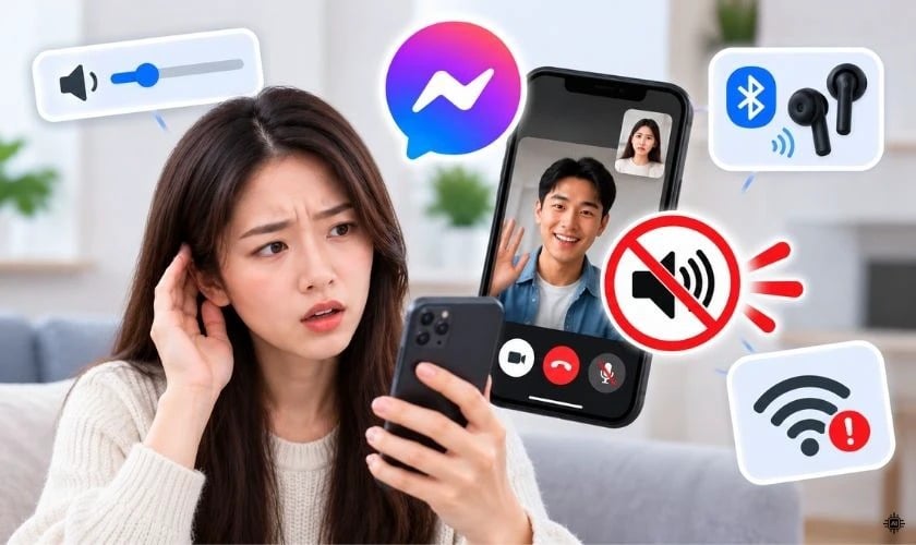 Gọi video call trên Messenger không nghe được tiếng do đâu?