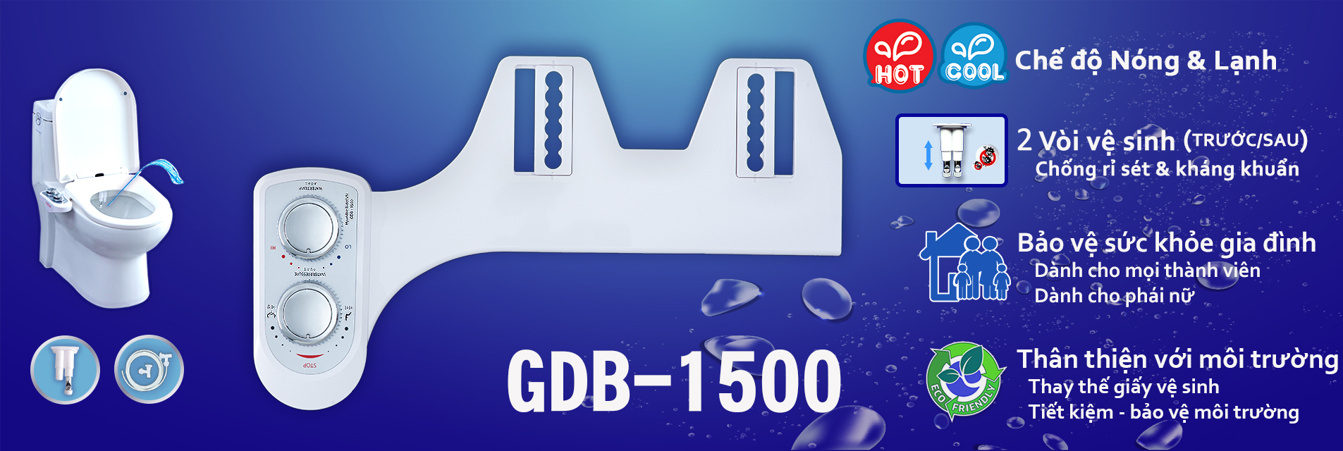 GDB-1500 Sản phẩm vệ sinh Nóng & Lạnh (SP rời)