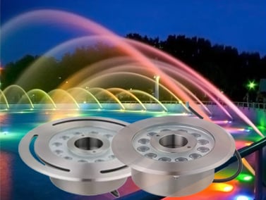 Đèn led âm nước bánh xe