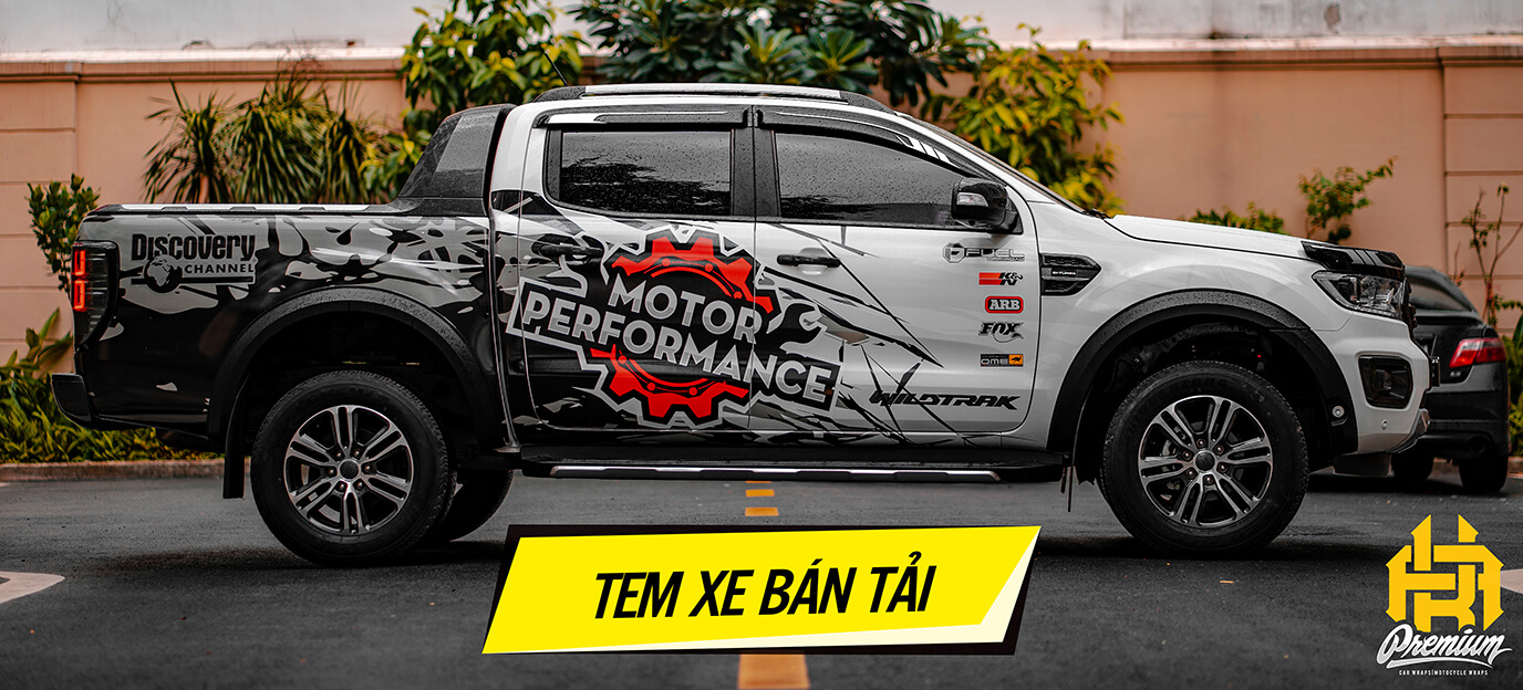 Thiết kế tem thể thao, tem xe quảng cáo, tem nhận diện thương hiệu.