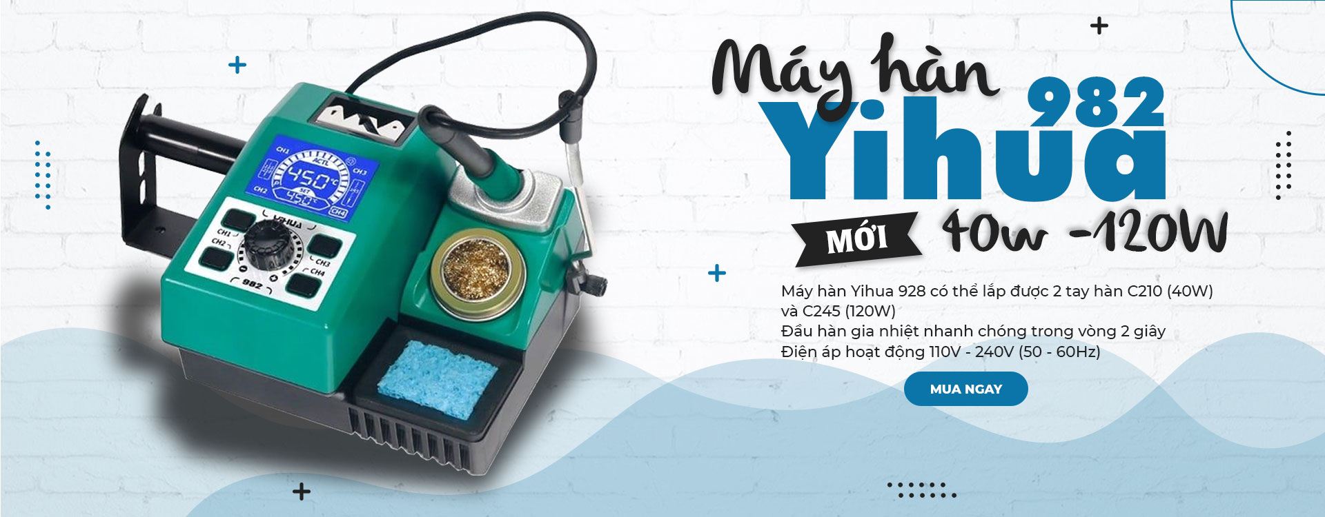 Máy hàn chỉnh nhiệt Yihua 982 (40W & 120W)
