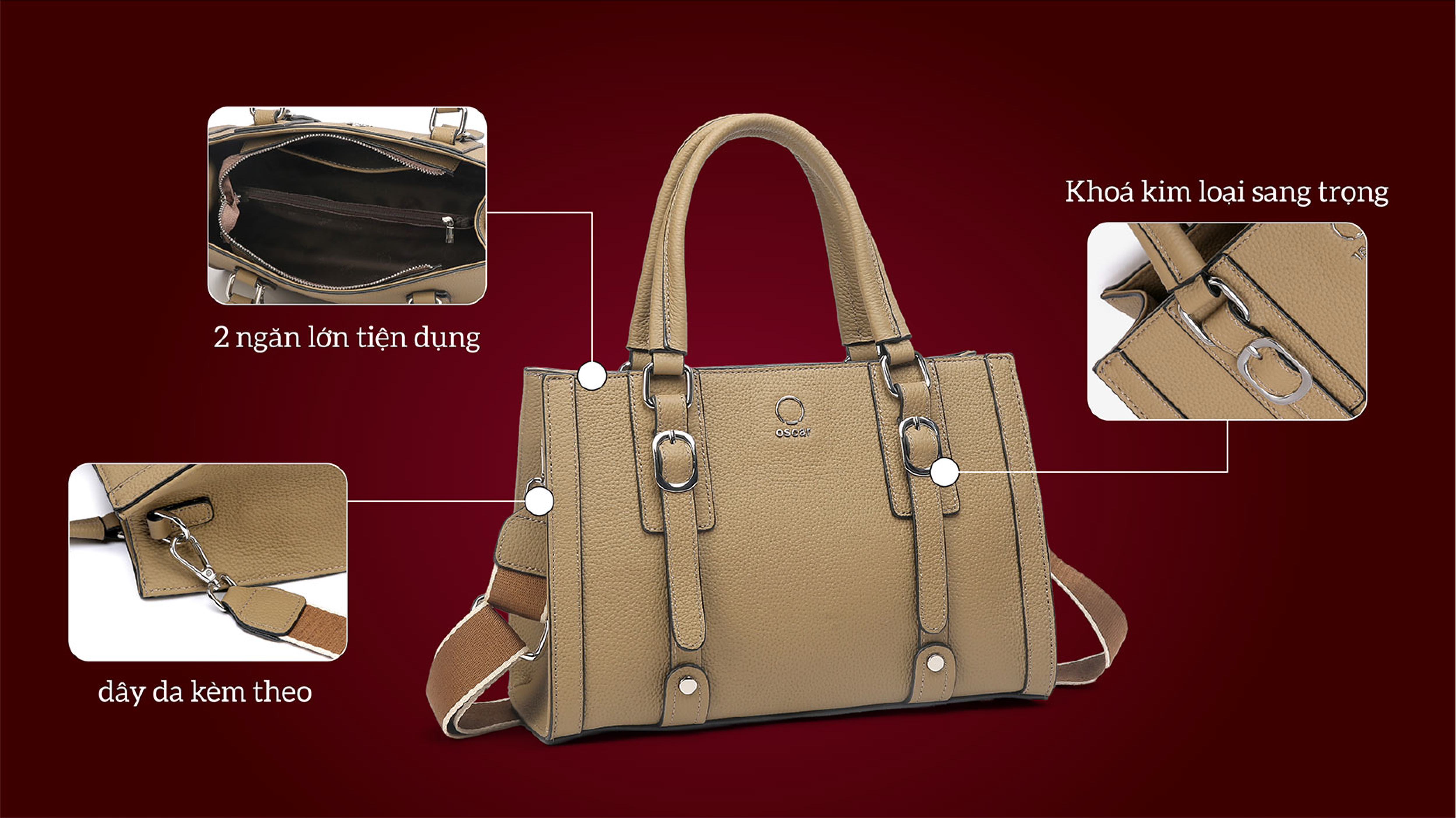 Pierre Cardin & Oscar Fashion | BỘ SƯU TẬP FEMININE CONTINUUM - GENUINE LEATHER COLLECTIONS (100%)