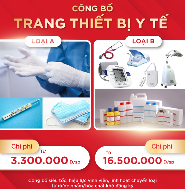 Công bố trang thiết bị y tế