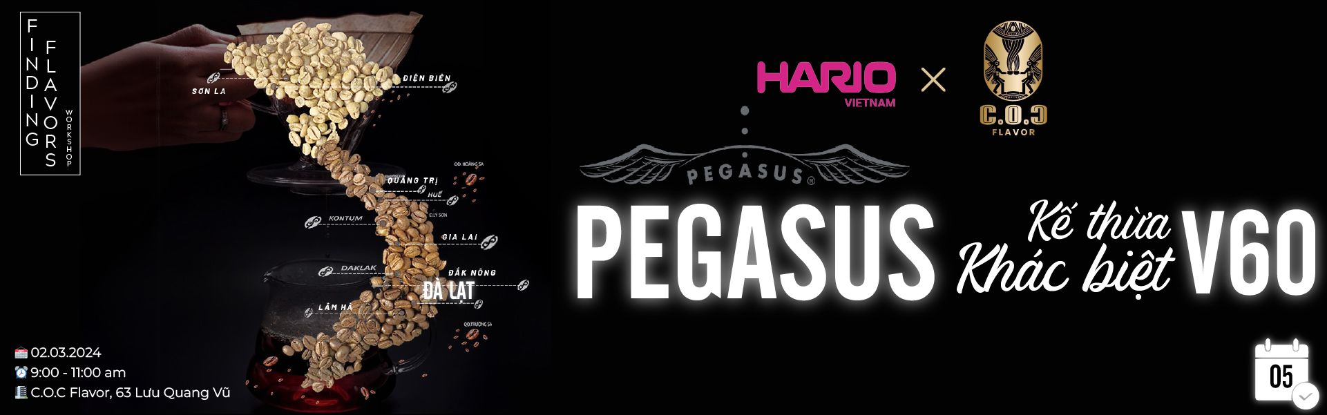 Finding Flavors: Pegasus - Khác biệt V60 - Kế thừa V60