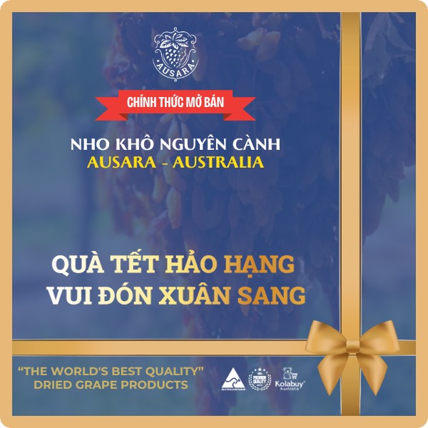 Dịch vụ Nho khô nguyên cành Ausara 