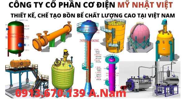 bình nén khí + lò hơi + bồn bể