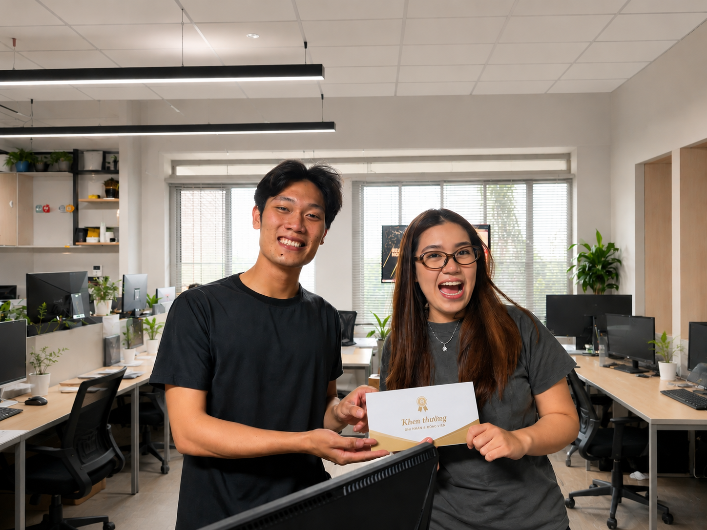 Trao thưởng nhân viên xuất sắc trong tháng tại RoBoBoss