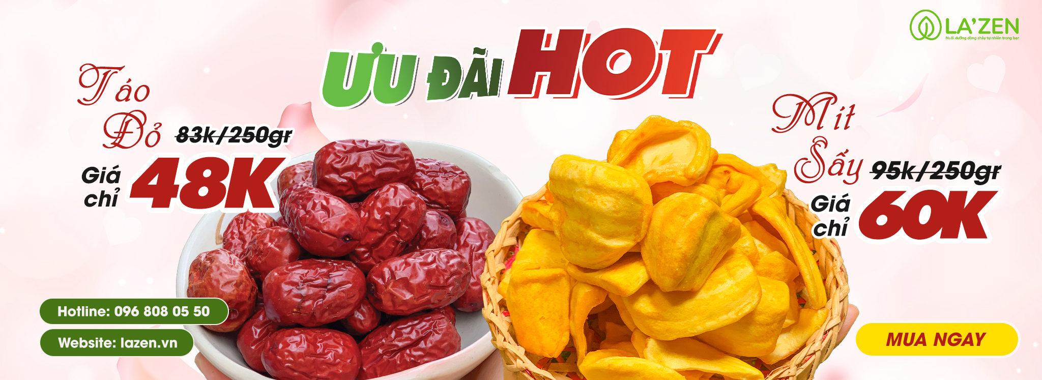 Sale mít sấy và táo đỏ