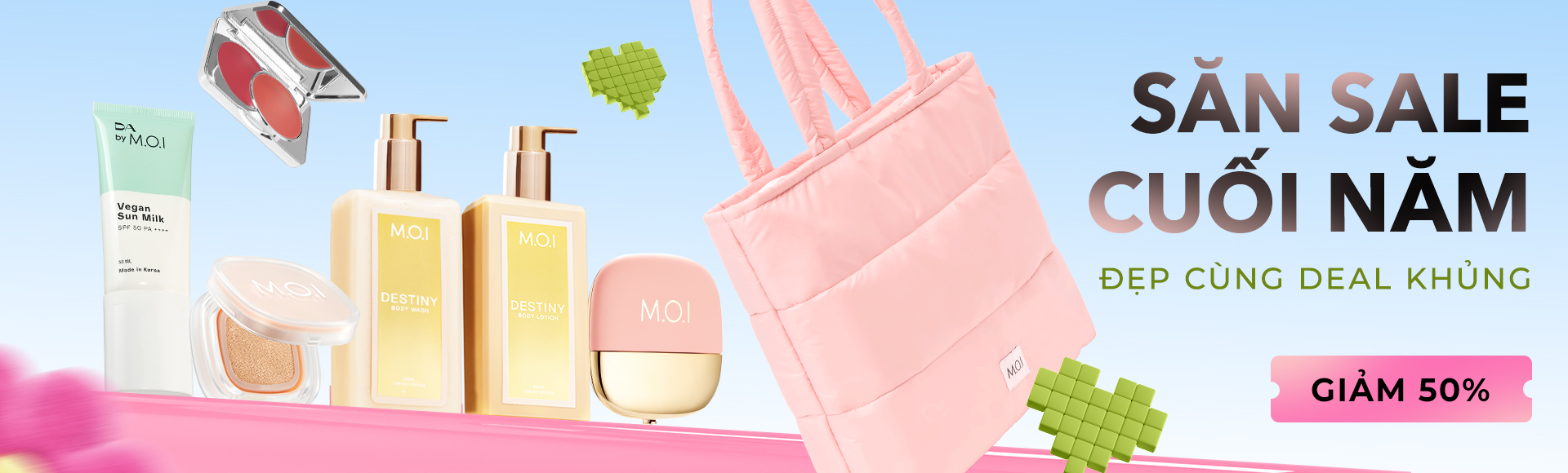 KEM CHỐNG NẮNG NÂNG TÔNG TỰ NHIÊN M.O.I 40ML