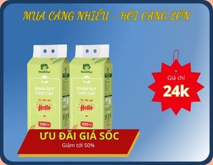 Khăn rút dạng treo Hannah giảm 50%