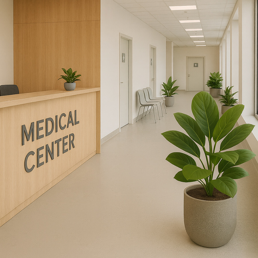 Aurora Pots products suitable for healthcare centers