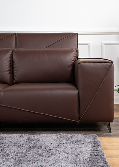 Fellasofa Fella Sofa, 100 Percent Genuine Leather Sofa